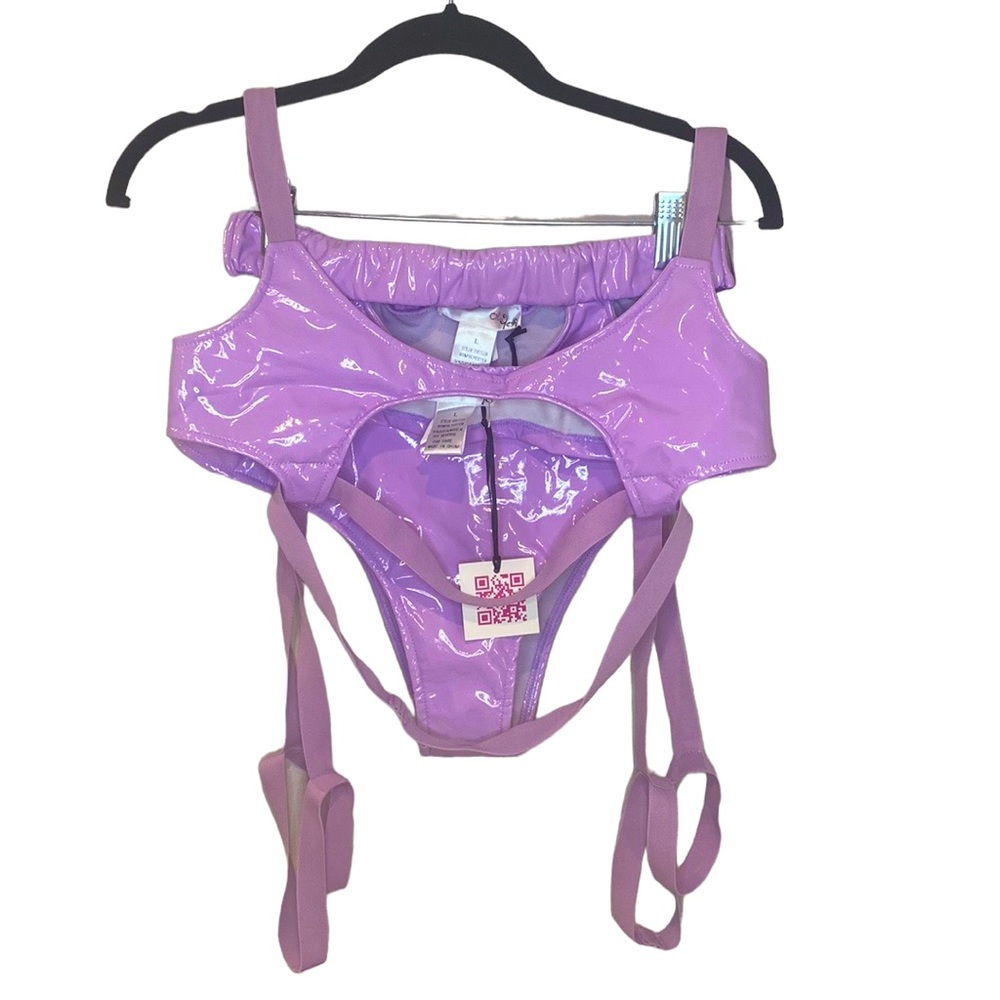 Dolls Kill Purple Pleather Set Size Large